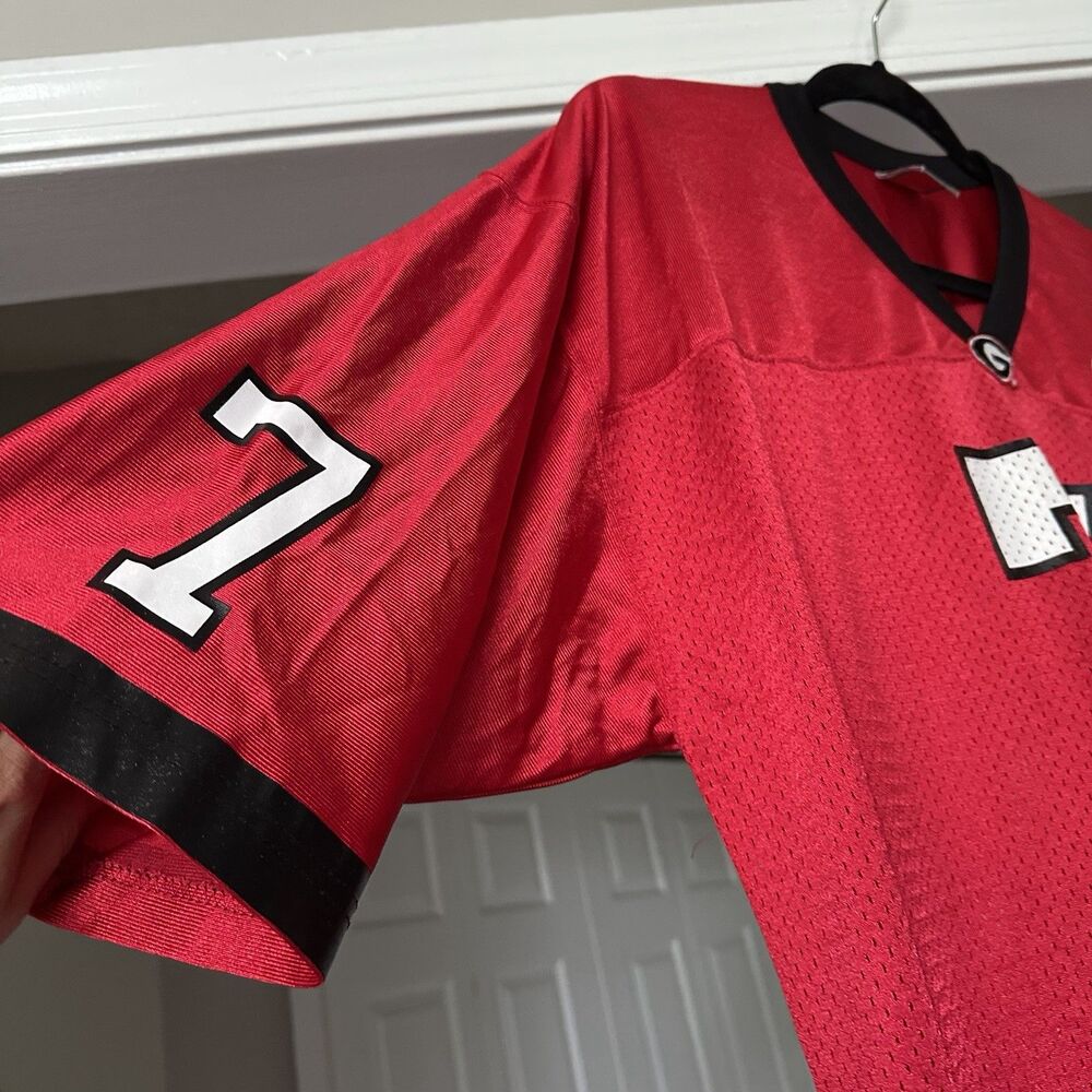 Georgia Bulldogs Nike #7 Matthew Stafford Men Jersey - Red Size Large - Picture 5 of 11
